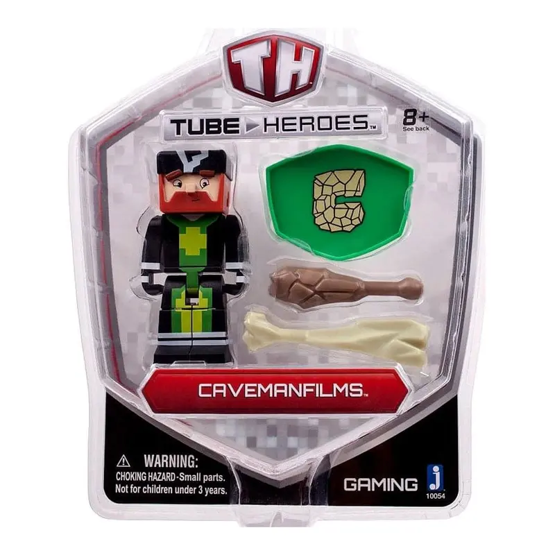 Tube Heroes Caveman Films Action Figure – Poseable Toy with Accessories