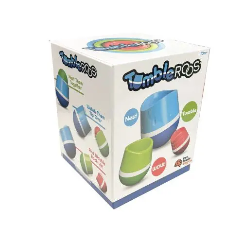 TumbleRoo Wobbly Nesting Toys – Three-Piece Colorful Stacking Set