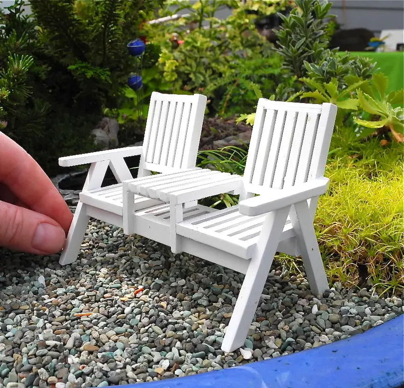 Twin-Seat Mini Garden Bench