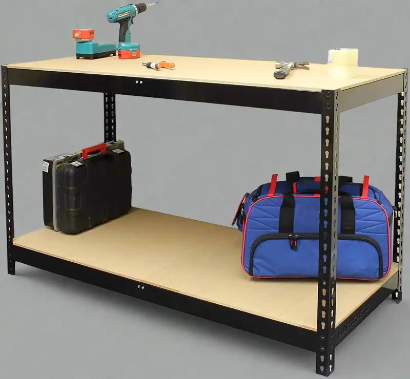 Two-Tier Heavy-Duty Steel Workbench – Industrial-Grade Garage and Workshop Table (Model WB12060)
