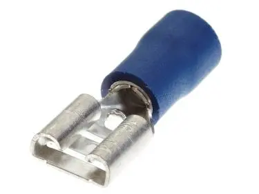 Uninsulated Blue 6.3mm Female Spade Terminals – 100-Pack