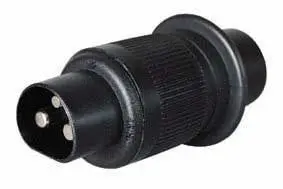 Universal 3-Pin Plastic Plug – Compatible with 12V & 24V Systems