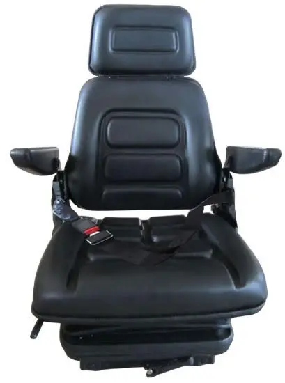 Universal Heavy-Duty Forklift & Excavator Seat – Adjustable PU Leather with Shock Absorption