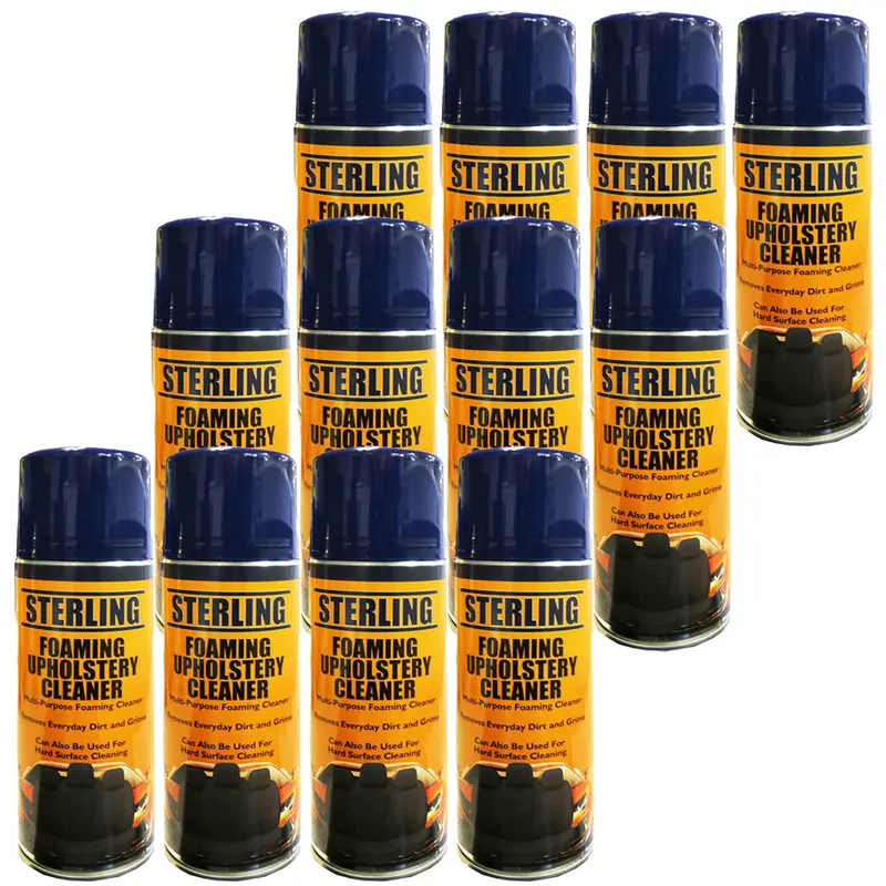 Upholstery Cleaner Aerosol – 400ml Fabric & Vinyl Treatment, 12-Can Box