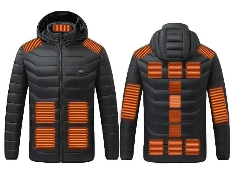 USB-Rechargeable Heated Jacket – Hooded Winter Coat with 21-Zone Heating Technology (S–XL)