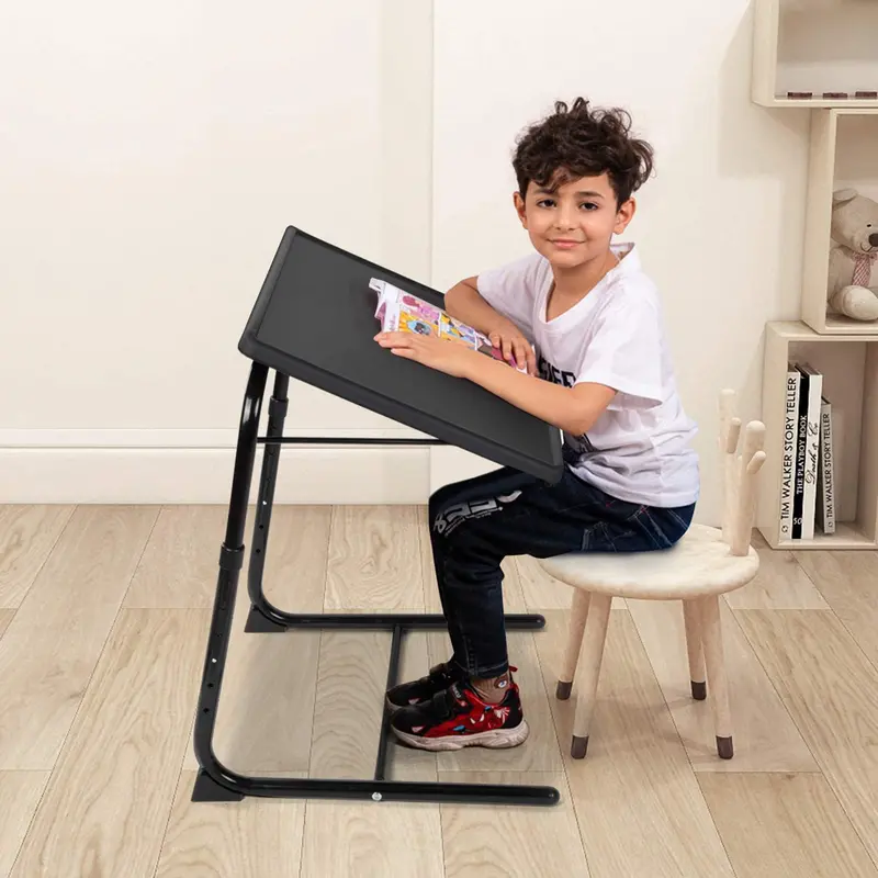 Versatile Folding Tray Table with Three Adjustable Tilting Angles