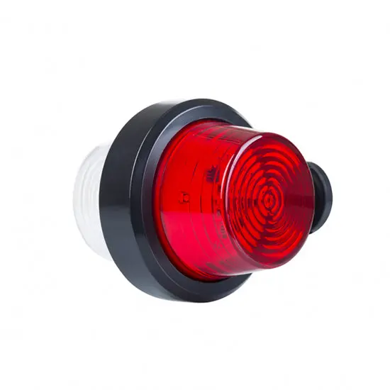 Vintage-Style Danish Short LED Outline Marker – Red and Clear Lens