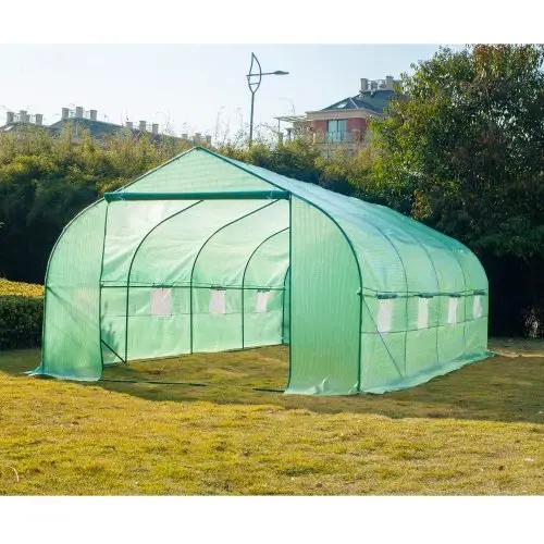 Walk-Through Tunnel Greenhouse – All-Season Dome or Gable Roof Plant Growing Structure