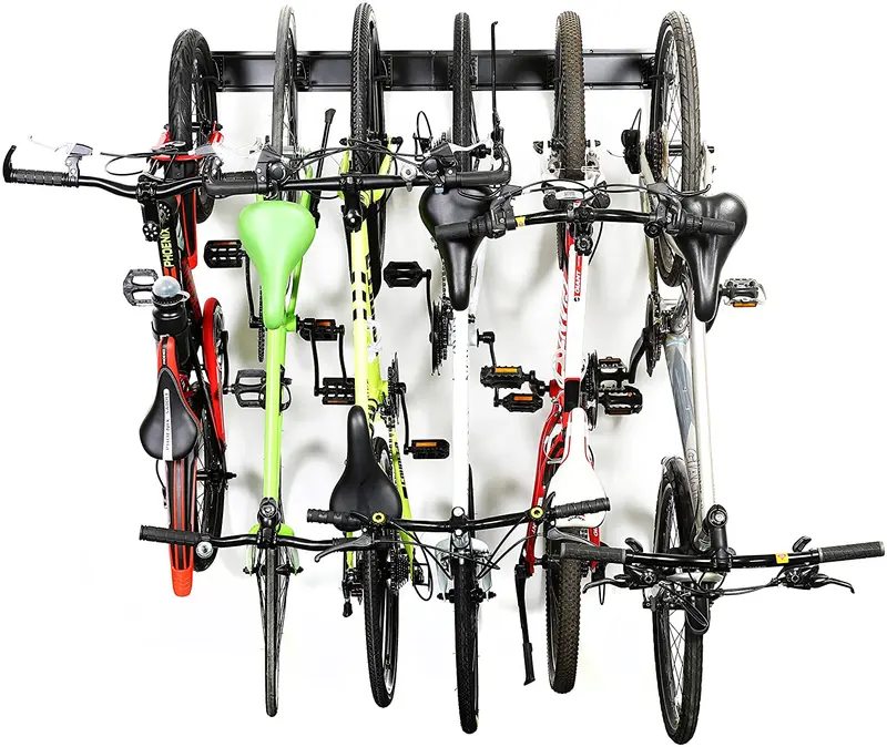 Wall-Mounted 6-Bike Vertical Storage Rack – Heavy-Duty Garage Organizer with Space-Saving Design | SKU: WTU3171