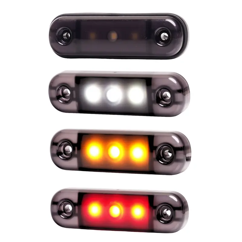 WAS Black Smoked LED Marker Light – Super-Dark Lens with 3-LED Array