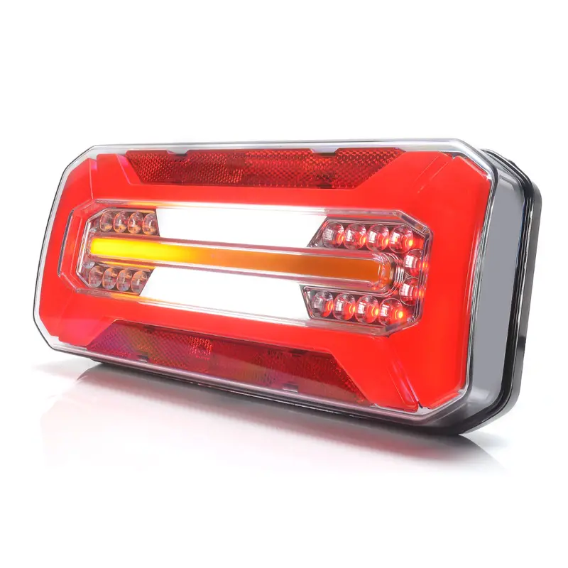 WAS W185DD S2 12-Inch Neon Rectangular Trailer Light with Dynamic Turn Signal