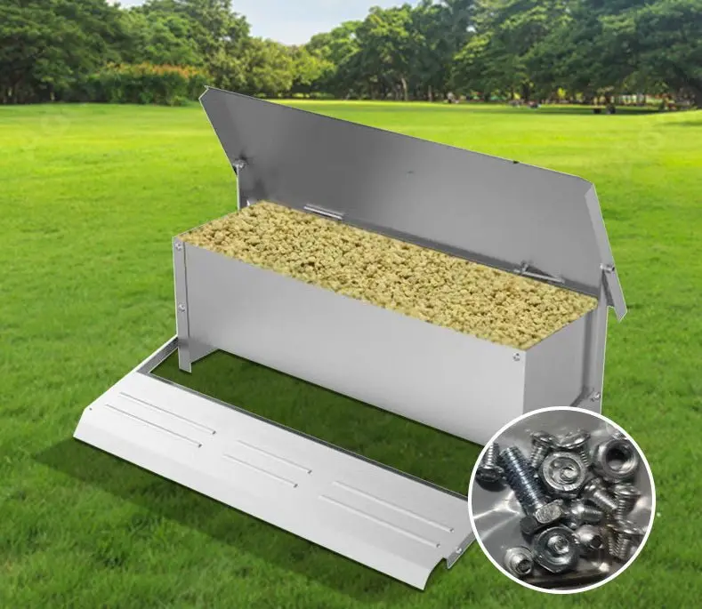 Weatherproof 10 kg Pedal-Activated Automatic Chicken Feeder for Poultry | S1227