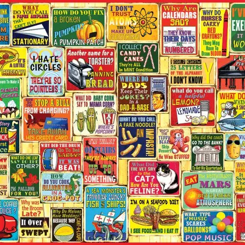 White Mountain Dad Jokes Jigsaw Puzzle – Humorous 1000-Piece Adult Puzzle