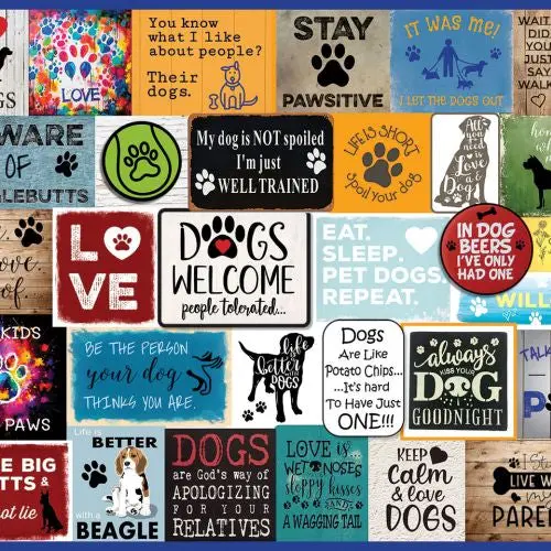 White Mountain I Love Dogs Collage Puzzle – 1000-Piece Canine-Themed Jigsaw
