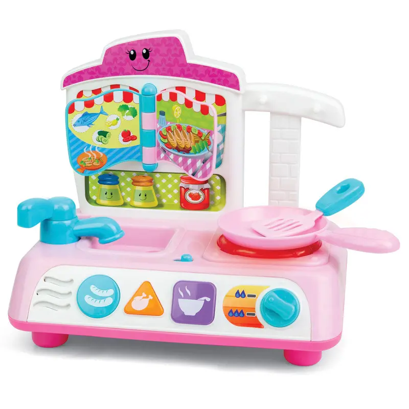 Winfun MyCook Master Kitchen Playset – Interactive Pink Toy Cooking Station