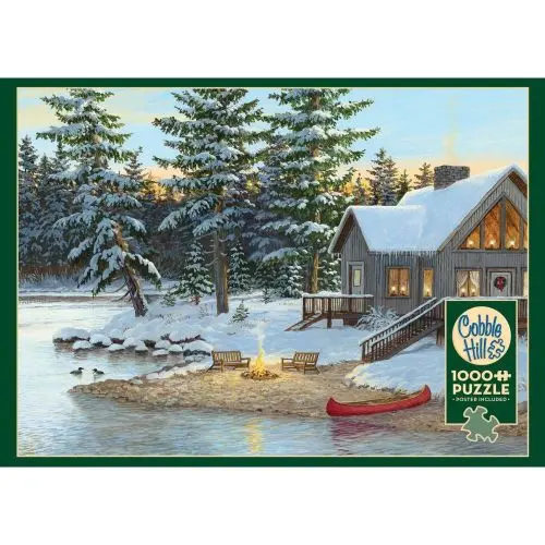 Winter at the Cabin Jigsaw – 1000-Piece Gibsons Cozy Seasonal Puzzle