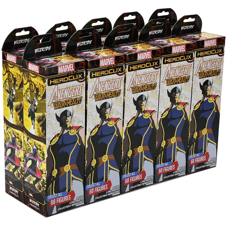 WizKids Marvel HeroClix War of the Realms Booster Brick – 50 Collectible Miniatures