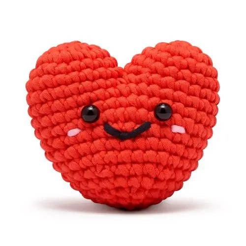 Woobles Heart Crochet Kit – Minimalist Amigurumi Starter Kit for Beginners