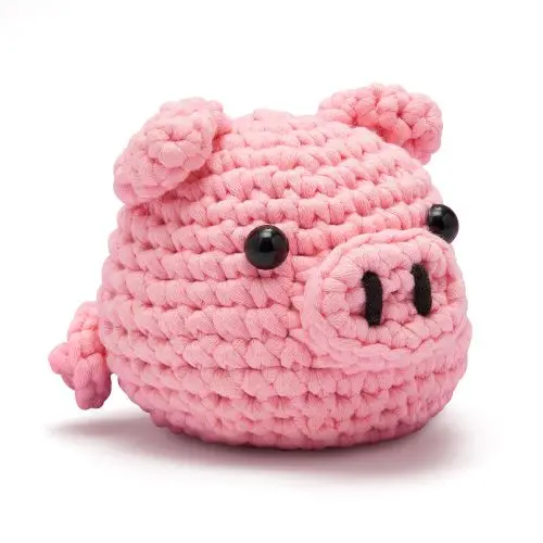 Woobles Pig Crochet Kit – Beginner-Friendly Amigurumi Craft Set