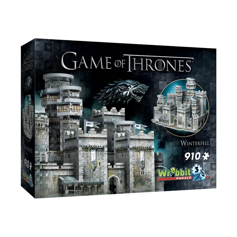 Wrebbit Game of Thrones 3D Puzzle: Winterfell Castle – 910-Piece Collectible Build