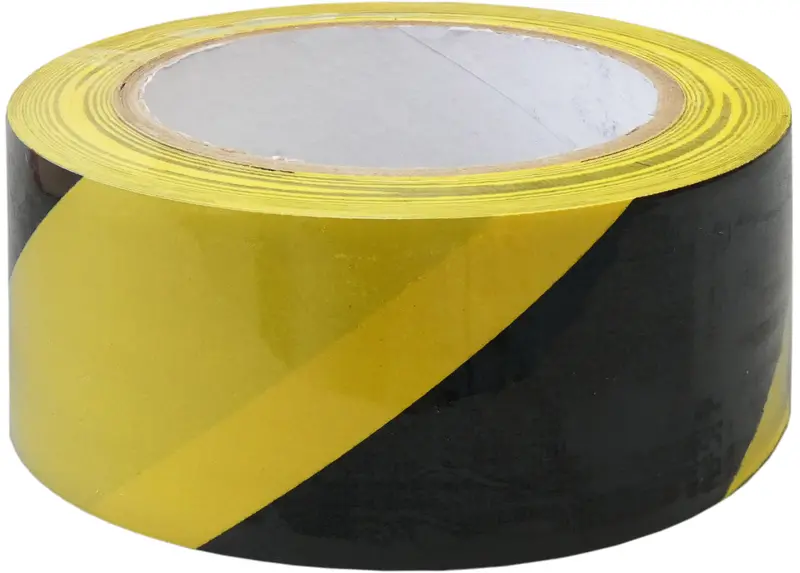 Yellow-and-Black Adhesive Hazard Tape – Industrial Safety Marking Roll