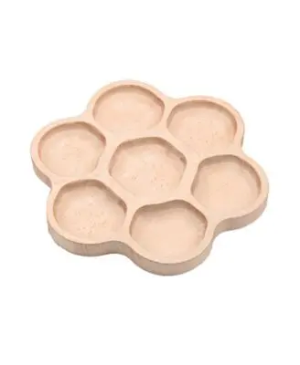 Yellow Door Natural Flower Tactile Tray – 6-Section Beechwood Sensory Tool