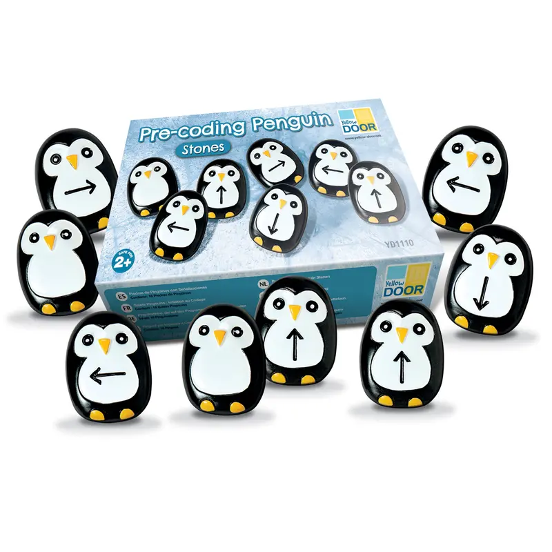 Yellow Door Penguin Stones – Tactile Pre-Coding Learning Set with 18 Pieces