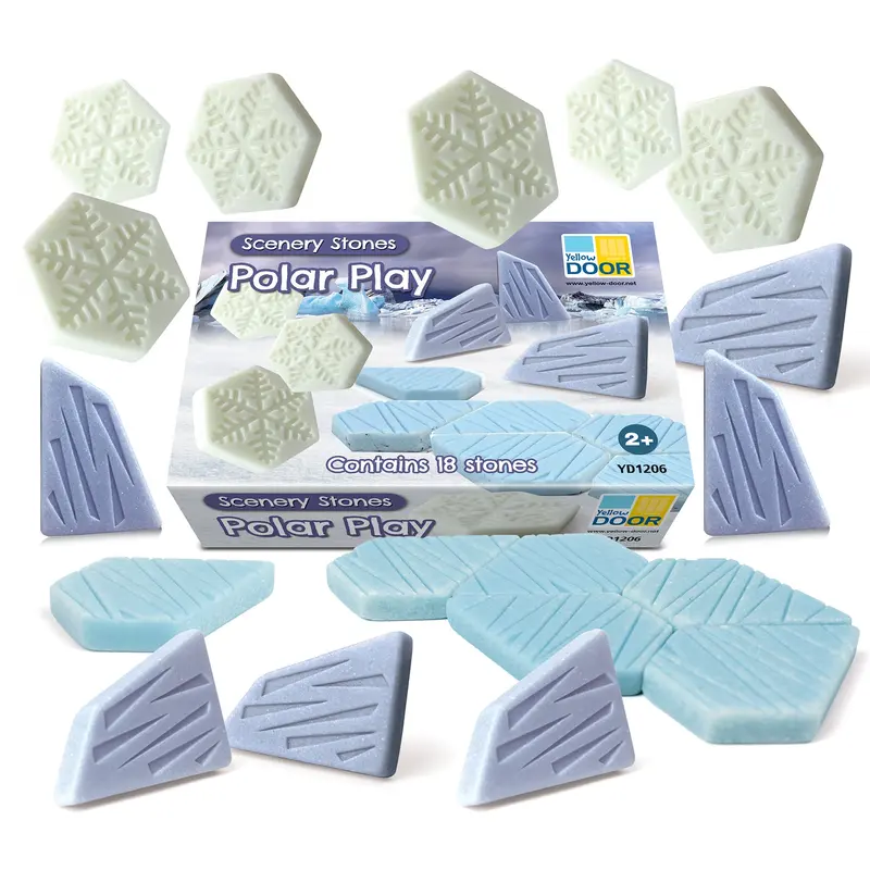 Yellow Door Polar Play Scenery Stones – 18-Piece Arctic-Themed Nature Set