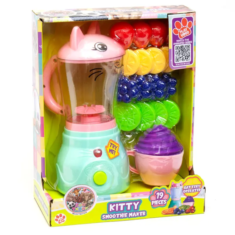 Zoo Troop Kitty Smoothie Maker – 19-Piece Animal-Themed Cooking Playset