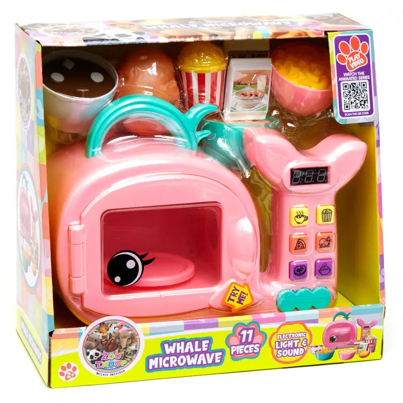 Zoo Troop Whale Interactive Microwave Playset – 17-Piece Sound & Light Toy for Toddlers Age 2+