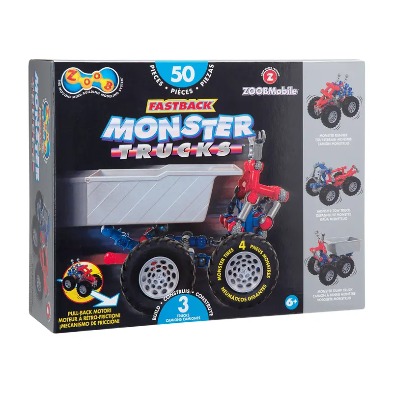 ZOOBMobile Fastback: Pull-Back Monster Truck Building Set