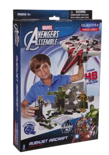 Zoofies Avengers Avenjet Papercraft Kit – Buildable Paper Airplane Set