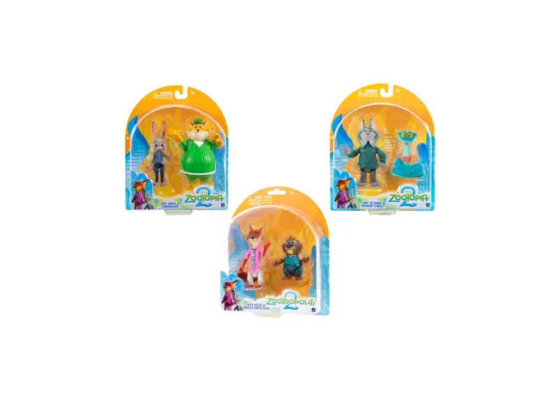 Zootopia Character Figure 2-Pack – Assorted Animated Animal Figures for Kids
