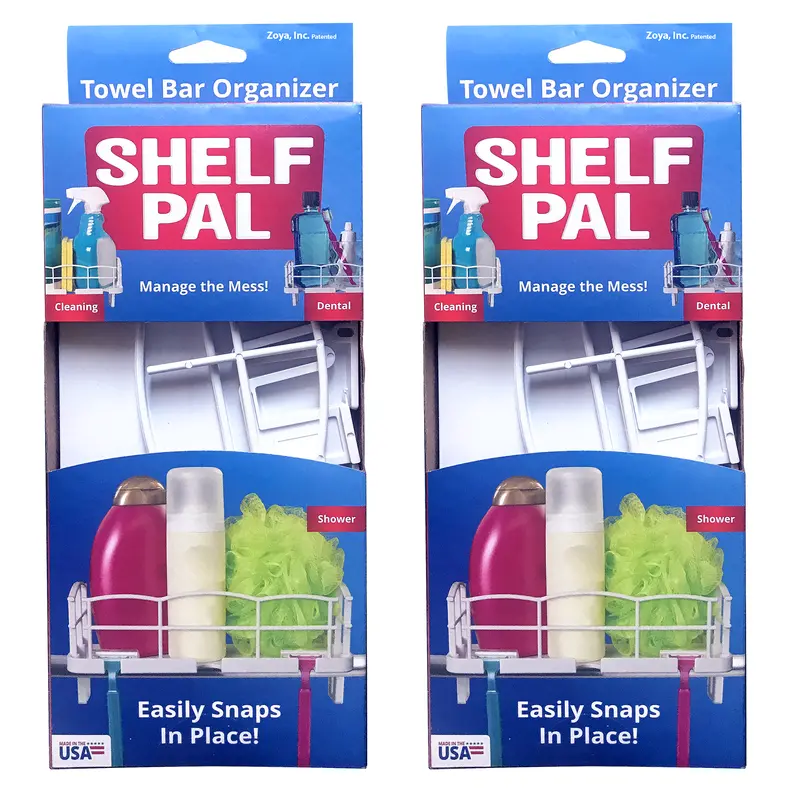 Zoya Shelf Pal Snap-On Bath Organizer – 2-Piece Suction-Cup Storage System