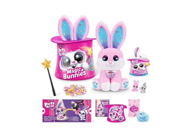 ZURU Pets Alive Magic Bunnies – Interactive Animated Plush Pets