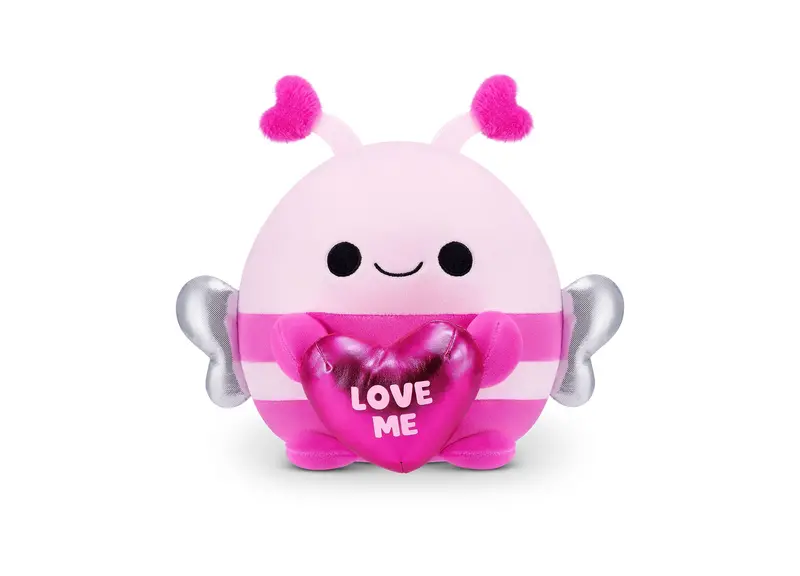 ZURU Snackles Series 2 Valentine Bumblebee Plush – 8-Inch Heart-Themed Toy