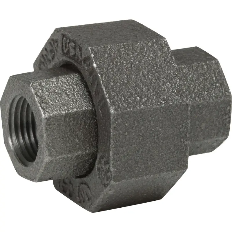 Anvil Ground Joint Black Iron Union – 2" Malleable Fitting 1