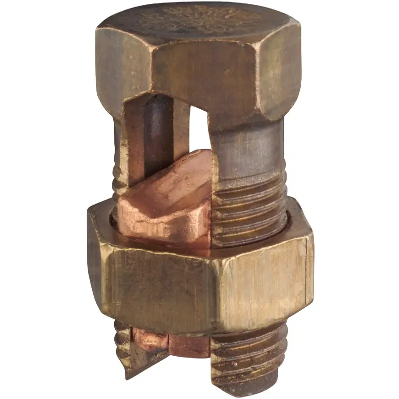 Blackburn Silicon Bronze Split Bolt Connector – 2/0 Stranded To 2 Solid, High-Strength 1
