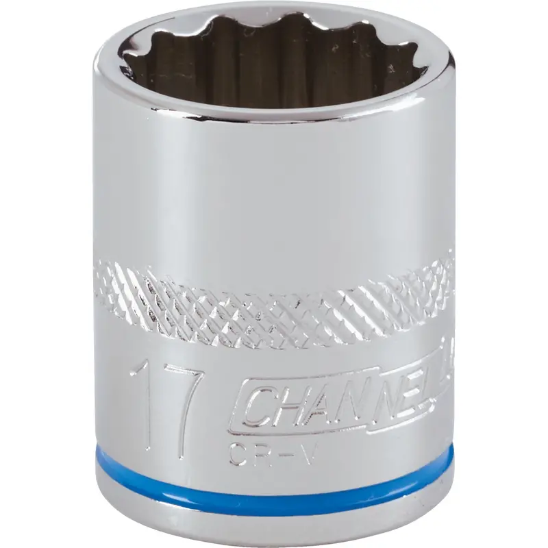 Channellock 12-Point Metric Socket – 3/8" Drive, 17 Mm Shallow Depth 1
