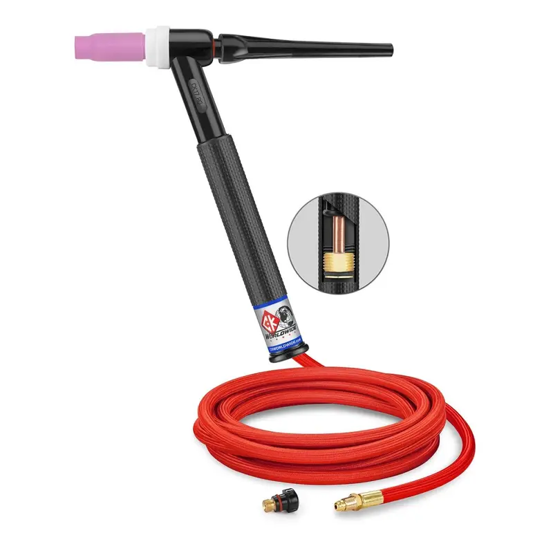 Ck Worldwide Ck17V-12-2Sfrgt 150A Gas-Cooled Rigid-Head Tig Torch With Flow Control Valve – 12.5-Foot Superflex Cable 1