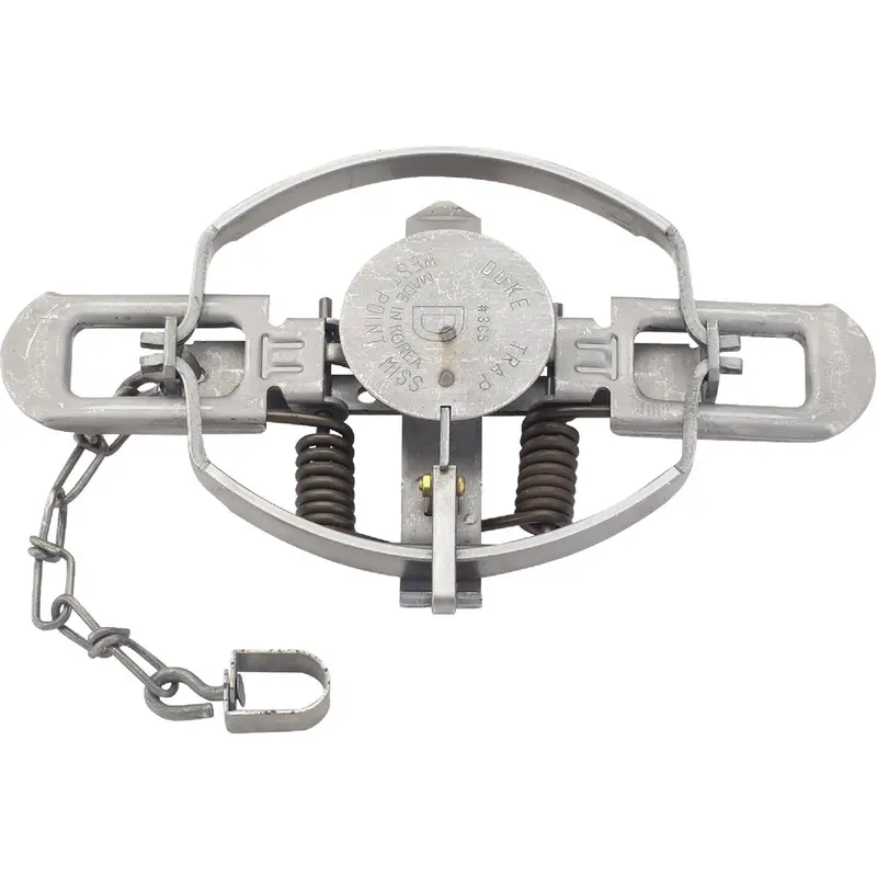 Duke Traps Heavy-Duty Coil Spring Trap – 6" Jaw Spread For Beaver, Bobcat, Coyote & Lynx 1