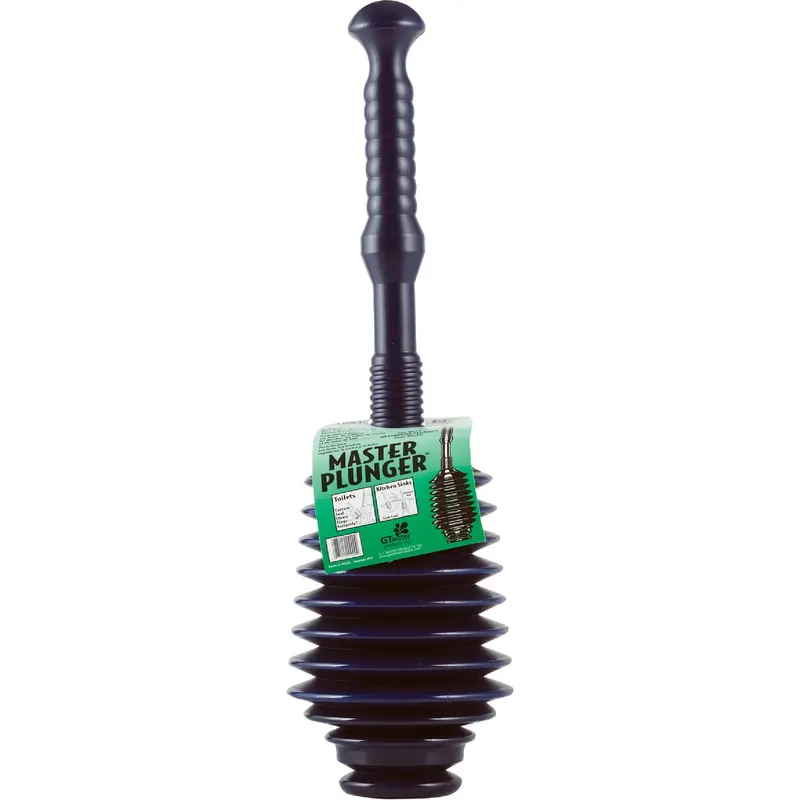 G.T. Water Master Heavy-Duty Toilet Plunger With Reinforced Cup And Ergonomic Handle 1