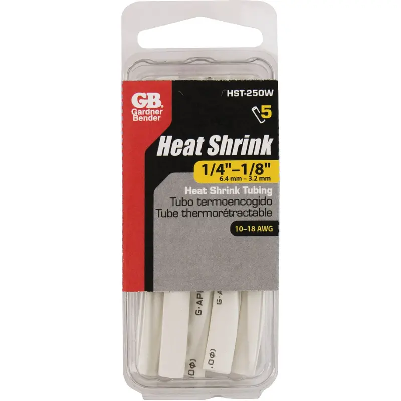 Gardner Bender Thin-Wall Heat Shrink Tubing – 1/4" Id X 4" Length, Polyolefin 1