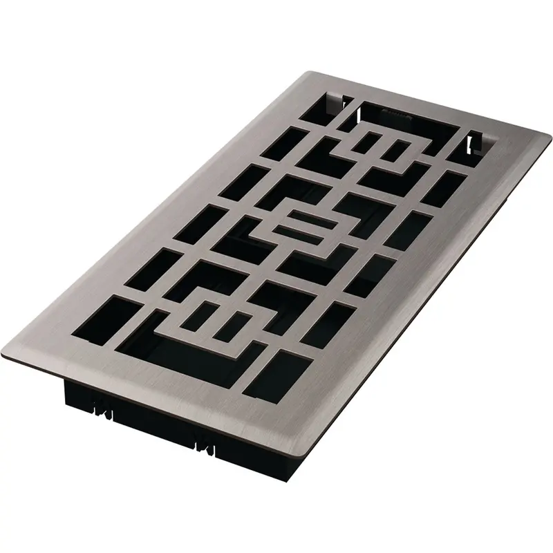 Imperial Tokyo Brushed Nickel Floor Register – 4" X 10" Steel Grille 1