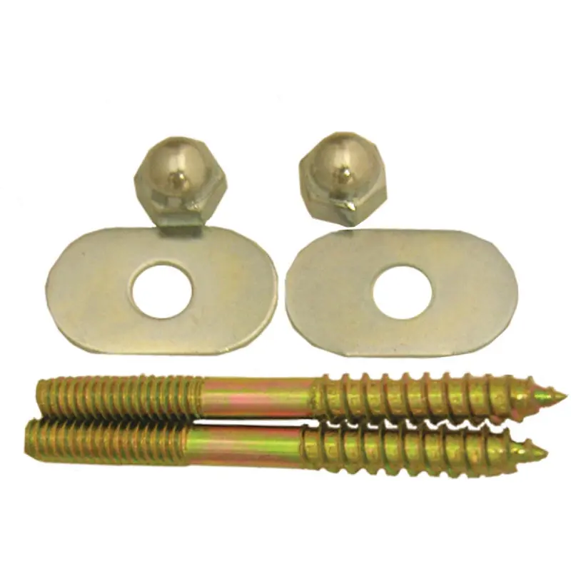 Lasco Die-Cast Metal Toilet Mounting Screws – 1/4" X 2-1/2", Zinc-Plated 1