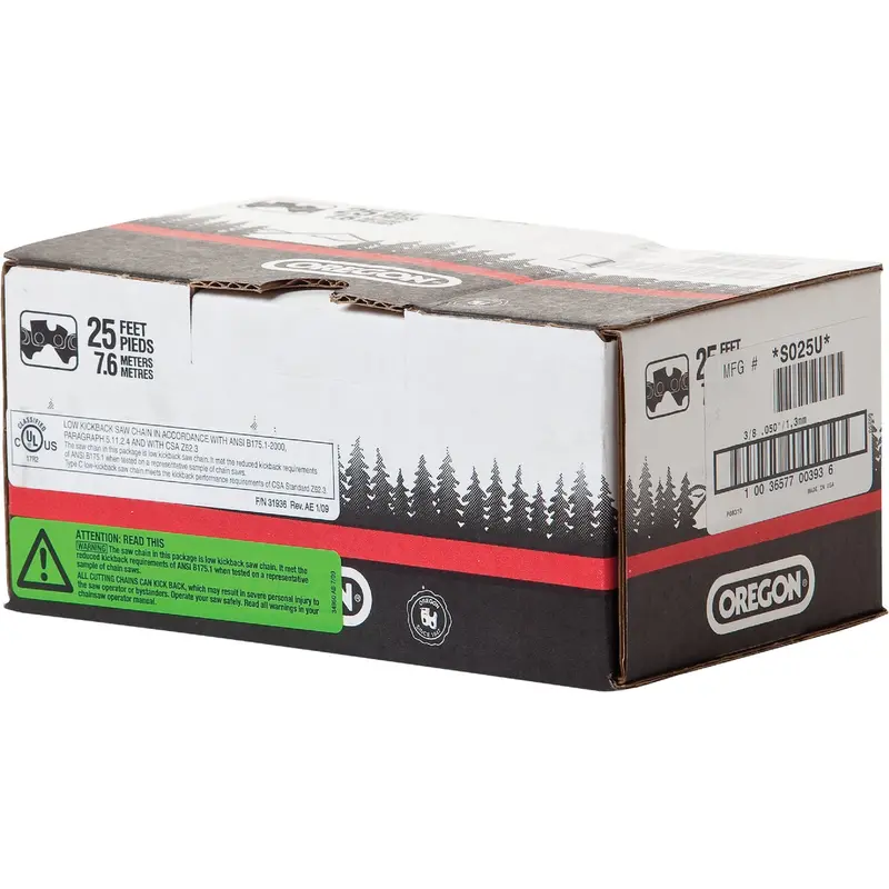 Oregon Advancecut Low-Profile Chainsaw Chain – 3/8-Inch Pitch, .050-Inch Gauge (25-Foot Reel) 1