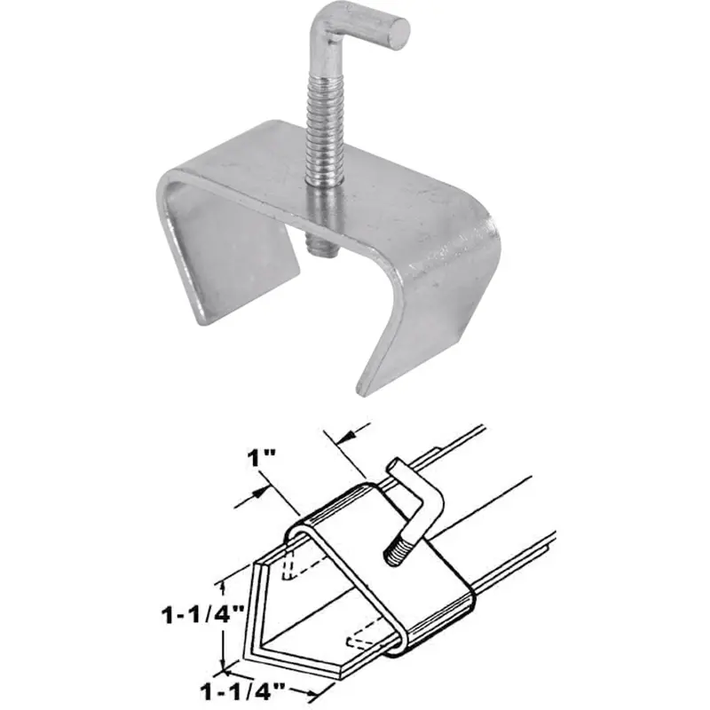 Prime-Line Steel Bed Rail Clamp Kit – 1-1/4 Inch, 2-Pack 1