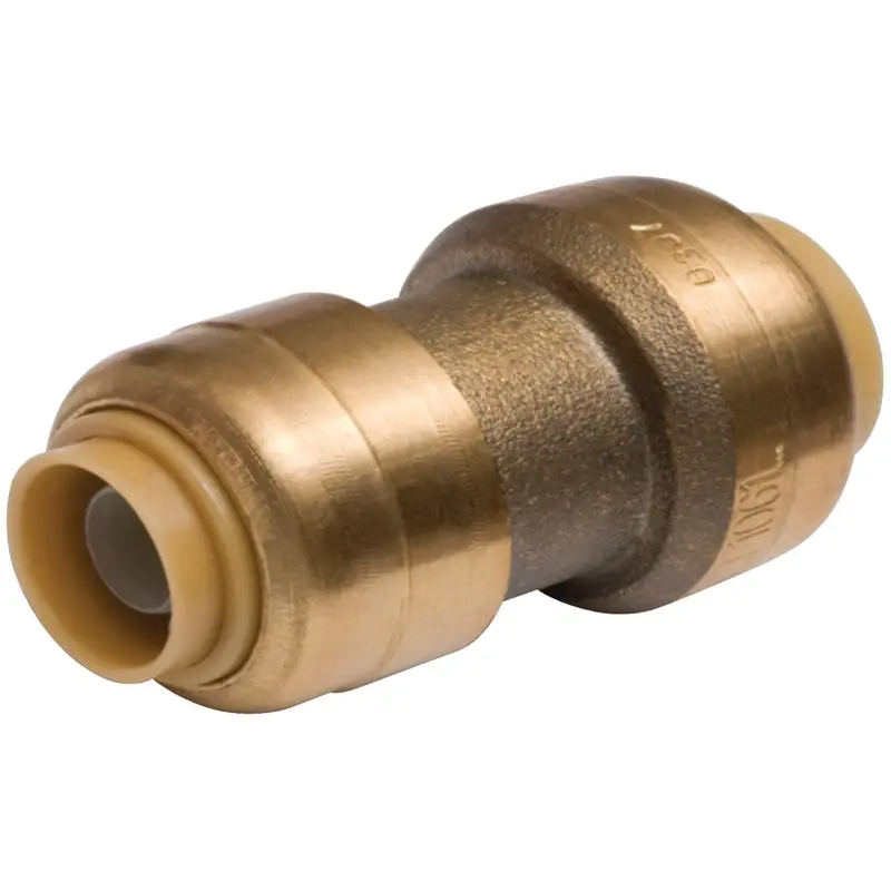 Sharkbite Push-To-Connect Brass Coupling – 3/8 In. X 1/2 In. Lead-Free Plumbing Adapter 1