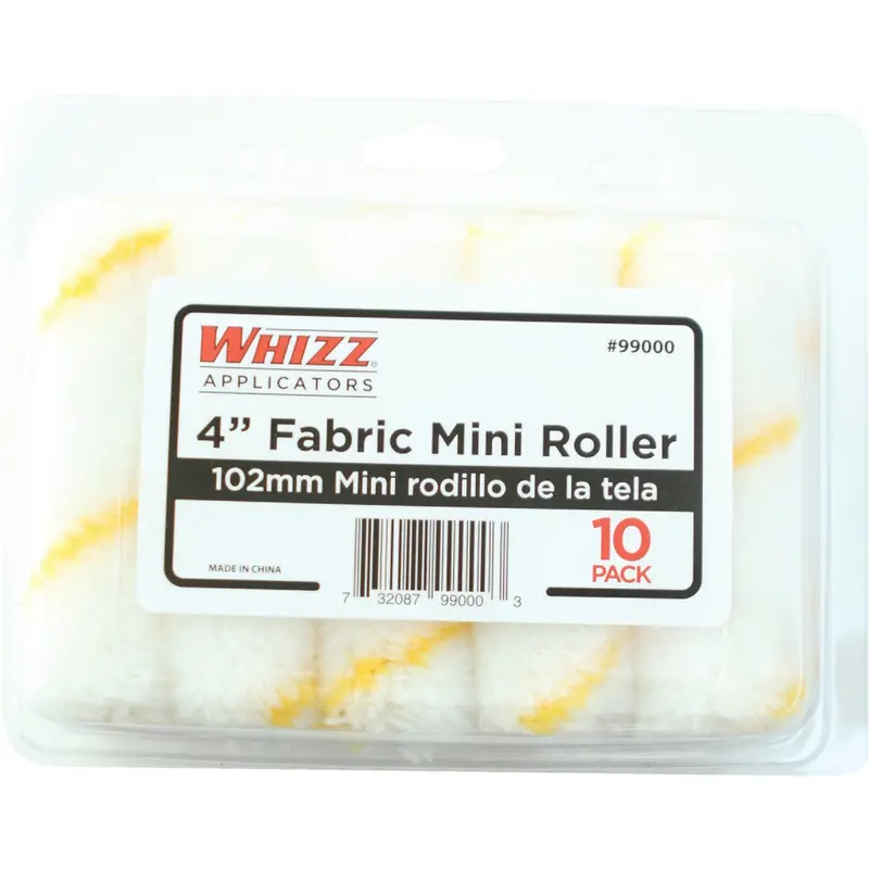 Whizz Gold Stripe Mini Fabric Roller Covers – 4" X 1/2", 10-Pack 1